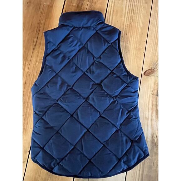 J.Crew Women's Navy Blue Quilted Zip Up Puffer Down Vest. Size XXS - Picture 2 of 7